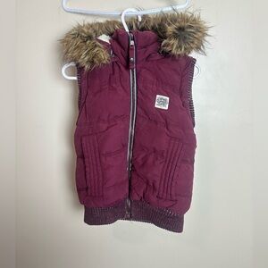 Superdry Size S Copper Label Burgundy Vest